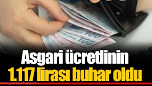 Asgari ücretlinin 1.117 lirası buhar oldu