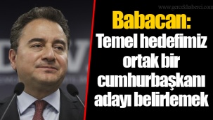 Babacan: Temel hedefimiz ortak bir cumhurbaşkanı adayı belirlemek
