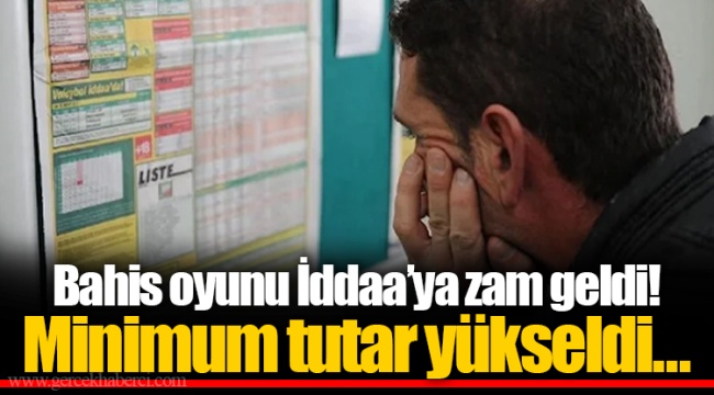 Bahis oyunu İddaa’ya zam geldi! Minimum tutar yükseldi…