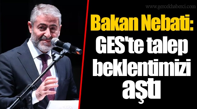 Bakan Nebati: GES'te talep beklentimizi aştı