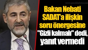 Bakan Nebati SADAT'a ilişkin soru önergesine
