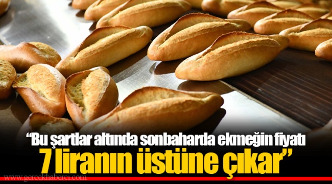 "Bu şartlar altında sonbaharda ekmeğin fiyatı 7 liranın üstüne çıkar"