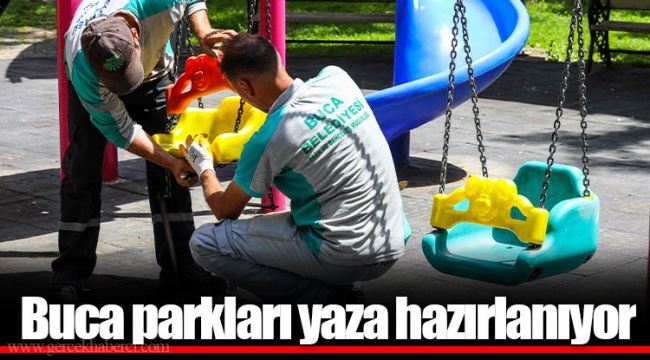 Buca parkları yaza hazırlanıyor
