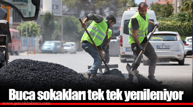 Buca sokakları tek tek yenileniyor