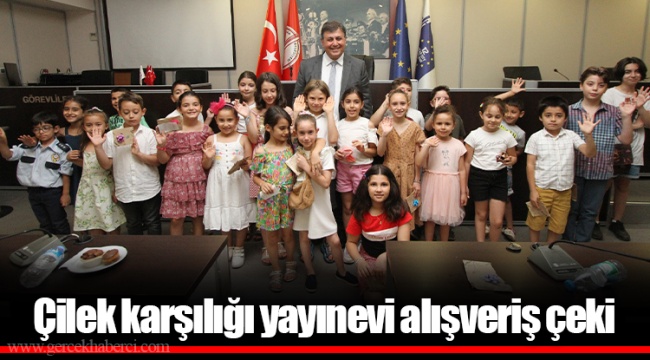 Çilek karşılığı yayınevi alışveriş çeki