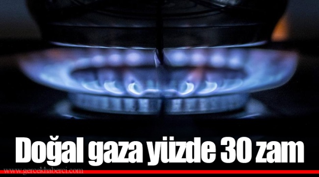 Doğal gaza yüzde 30 zam