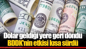 Dolar geldiği yere geri döndü BDDK'nin etkisi kısa sürdü