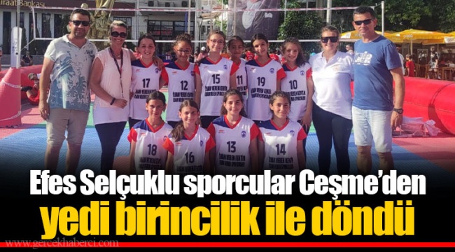 Efes Selçuklu sporcular Ceşme’den yedi birincilik ile döndü