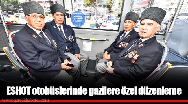ESHOT otobüslerinde gazilere özel düzenleme