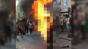 Galata’da kendini yakan genç, hayatını kaybetti