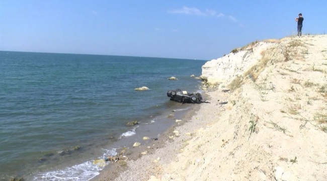 Haciz gelen otomobilini uçurumdan attı