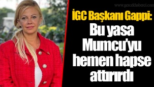 İGC Başkanı Gappi: Bu yasa Mumcu’yu hemen hapse attırırdı