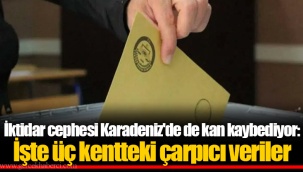 İktidar cephesi Karadeniz'de de kan kaybediyor: İşte üç kentteki çarpıcı veriler