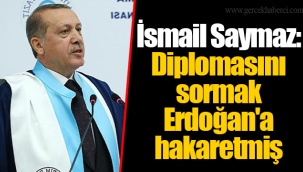 İsmail Saymaz: Diplomasını sormak Erdoğan'a hakaretmiş