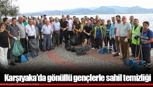 Karşıyaka’da gönüllü gençlerle sahil temizliği