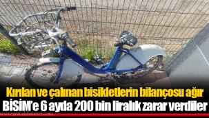 Kırılan ve çalınan bisikletlerin bilançosu ağır