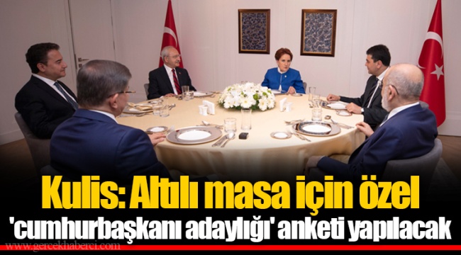 Kulis: Altılı masa için özel 'cumhurbaşkanı adaylığı' anketi yapılacak