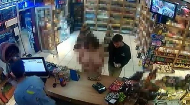 Markette 'üstsüz' alışveriş yaptı: Soruşturma başlatıldı