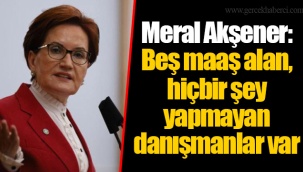Meral Akşener: Beş maaş alan, hiçbir şey yapmayan danışmanlar var
