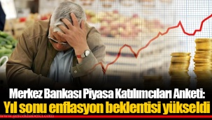 Merkez Bankası Piyasa Katılımcıları Anketi: Yıl sonu enflasyon beklentisi yükseldi