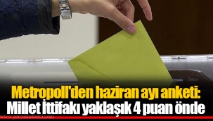 Metropoll'den haziran ayı anketi: Millet İttifakı yaklaşık 4 puan önde