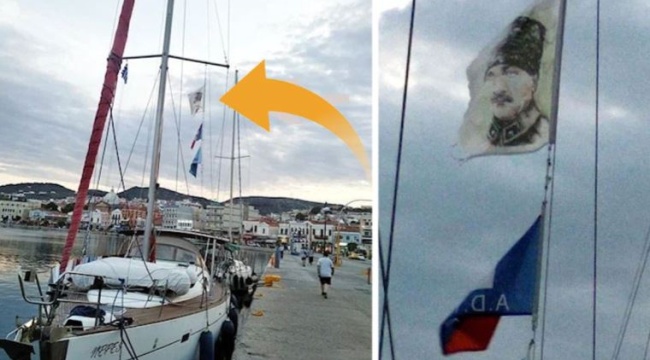 Midilli'de Atatürk fotoğrafına müdahale...Gerekçe dikkat çekti