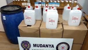 Mudanya’da sahte içki operasyonu