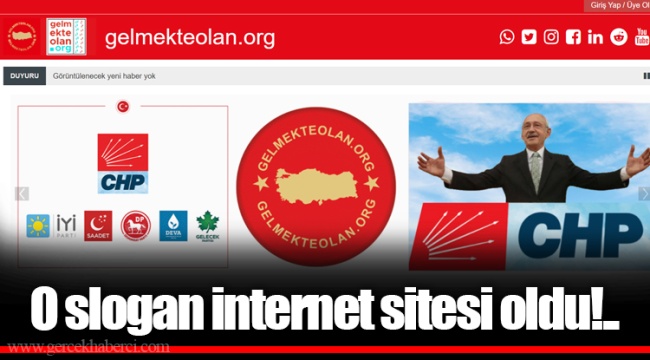O slogan internet sitesi oldu!..