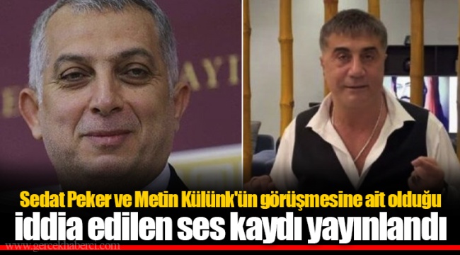 Sedat Peker ve Metin Külünk'ün görüşmesine ait olduğu iddia edilen ses kaydı yayınlandı