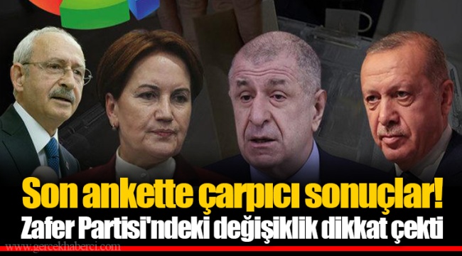 Son ankette çarpıcı sonuçlar! Zafer Partisi'ndeki değişiklik dikkat çekti