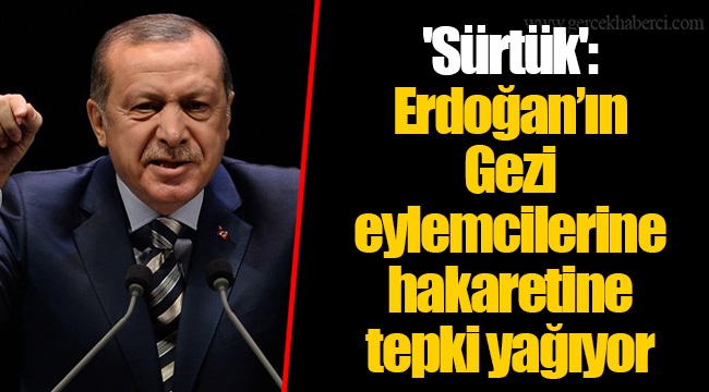 'Sürtük': Erdoğan’ın Gezi eylemcilerine hakaretine tepki yağıyor