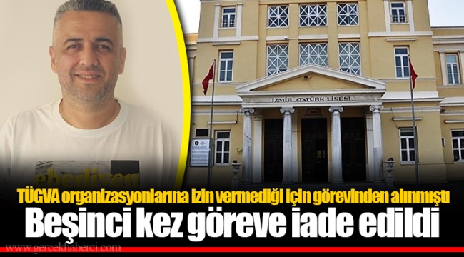 TÜGVA organizasyonlarına izin vermediği için görevinden alınmıştı Beşinci kez göreve iade edildi