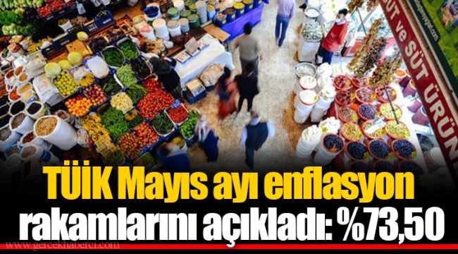 TÜİK Mayıs ayı enflasyon rakamlarını açıkladı: %73,50