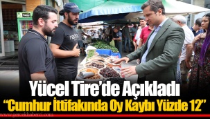 Yücel Tire’de Açıkladı “Cumhur İttifakında Oy Kaybı Yüzde 12”