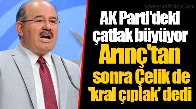 AK Parti'deki  çatlak büyüyor Arınç'tan sonra Çelik de 'kral çıplak' dedi