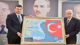 Bahçeli’ye Verilen Harita Diplomatik Sorun Yarattı!