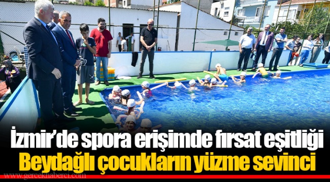 Beydağlı çocukların yüzme sevinci