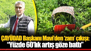 ÇAYÜDAD Başkanı Mavi’den ‘zam’ çıkışı: “Yüzde 60’lık artış göze battı”