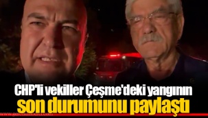 CHP'li vekiller Çeşme'deki yangının son durumunu paylaştı
