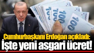 Cumhurbaşkanı Erdoğan açıkladı: İşte yeni asgari ücret!