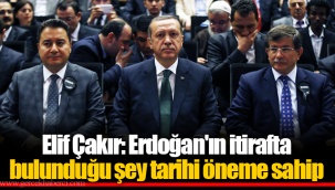 Elif Çakır: Erdoğan'ın itirafta bulunduğu şey tarihi öneme sahip