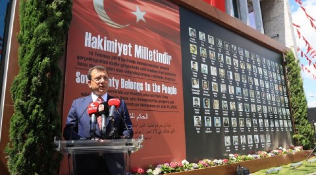 İmamoğlu 15 Temmuz anmasında konuştu: Bu tehdit henüz ülkemizin üzerinden kalkmamıştır