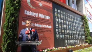 İmamoğlu 15 Temmuz anmasında konuştu: Bu tehdit henüz ülkemizin üzerinden kalkmamıştır