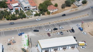 İzmir'de jandarmadan helikopterle trafik denetimi