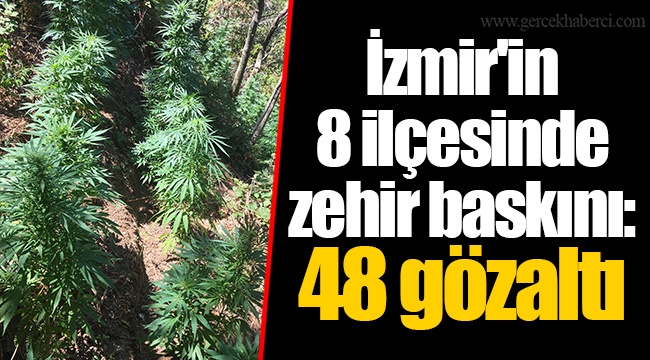 İzmir'in 8 ilçesinde zehir baskını: 48 gözaltı