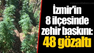 İzmir'in 8 ilçesinde zehir baskını: 48 gözaltı