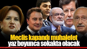 Meclis kapandı muhalefet yaz boyunca sokakta olacak
