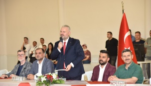 Pehlivan, belediye personeliyle bayramlaştı