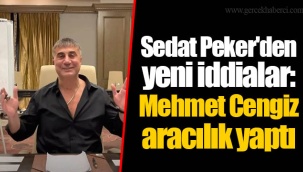 Sedat Peker'den yeni iddialar: Mehmet Cengiz aracılık yaptı