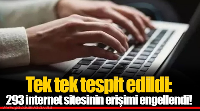 Tek tek tespit edildi: 293 internet sitesinin erişimi engellendi!